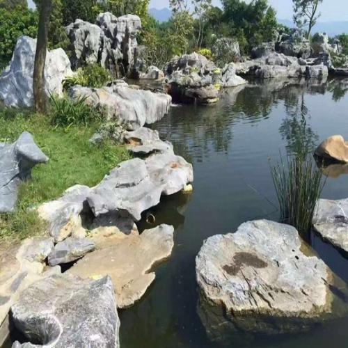 灵璧石驳岸制作